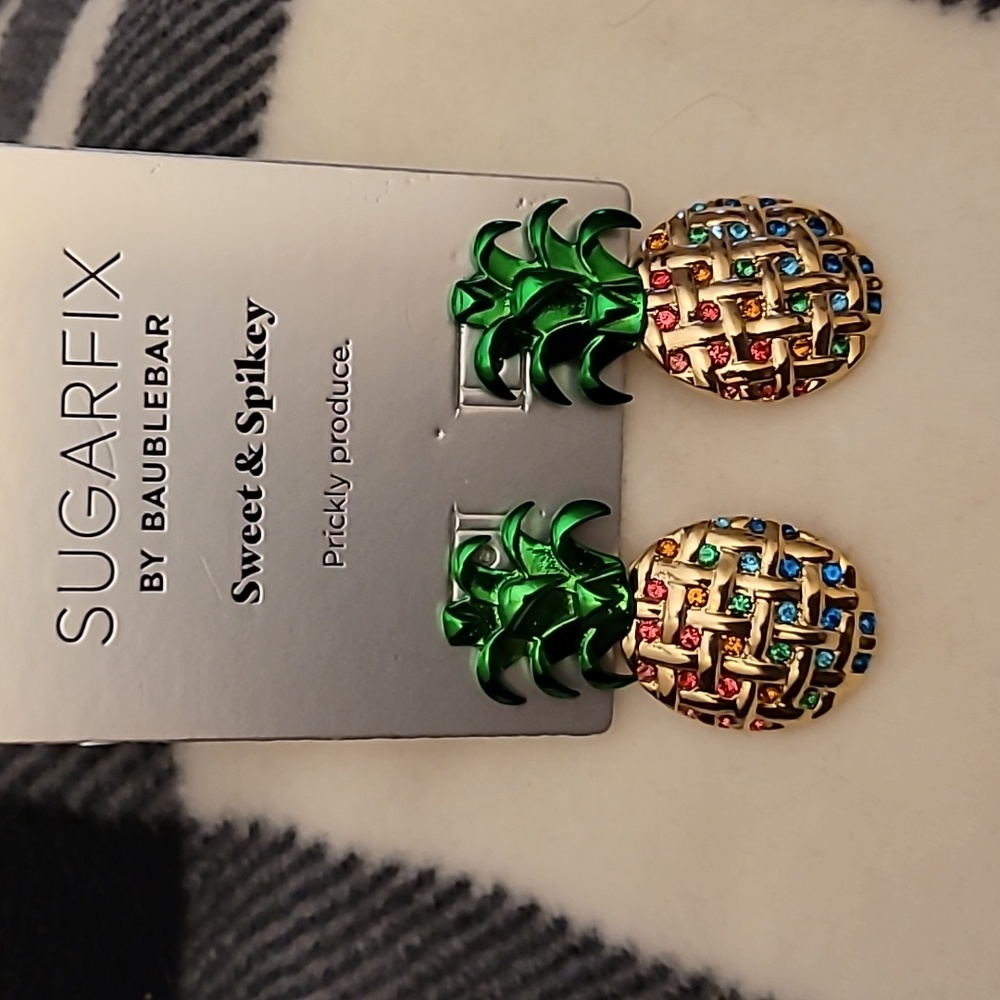Sugarfix By Baublebar Pineapple Earrings NWT